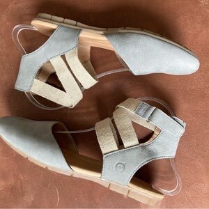 Born | Breck Leather Canvas Gladiator Ballet Sandal